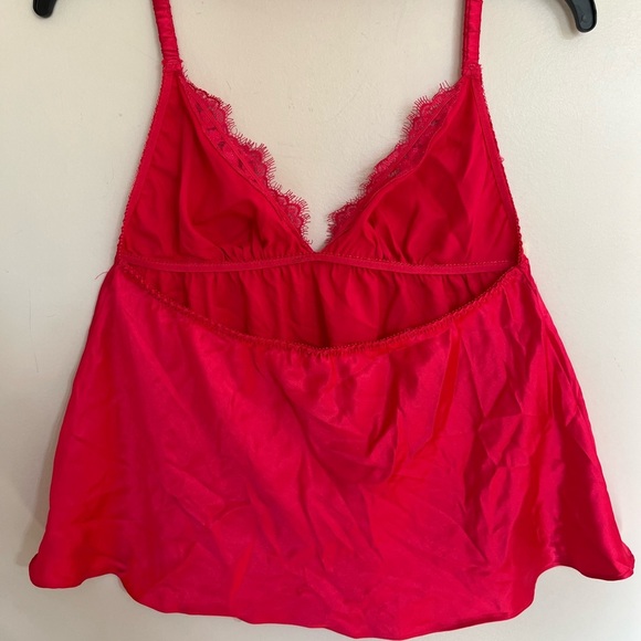Women’s New Deadstock Victoria’s Secret Babydoll Nighty Top Satin Red Size Large - Picture 12 of 12